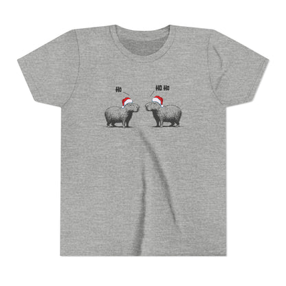 Ho Ho Ho Capybara Kids T-Shirt – The Cutest Kind of Unbothered