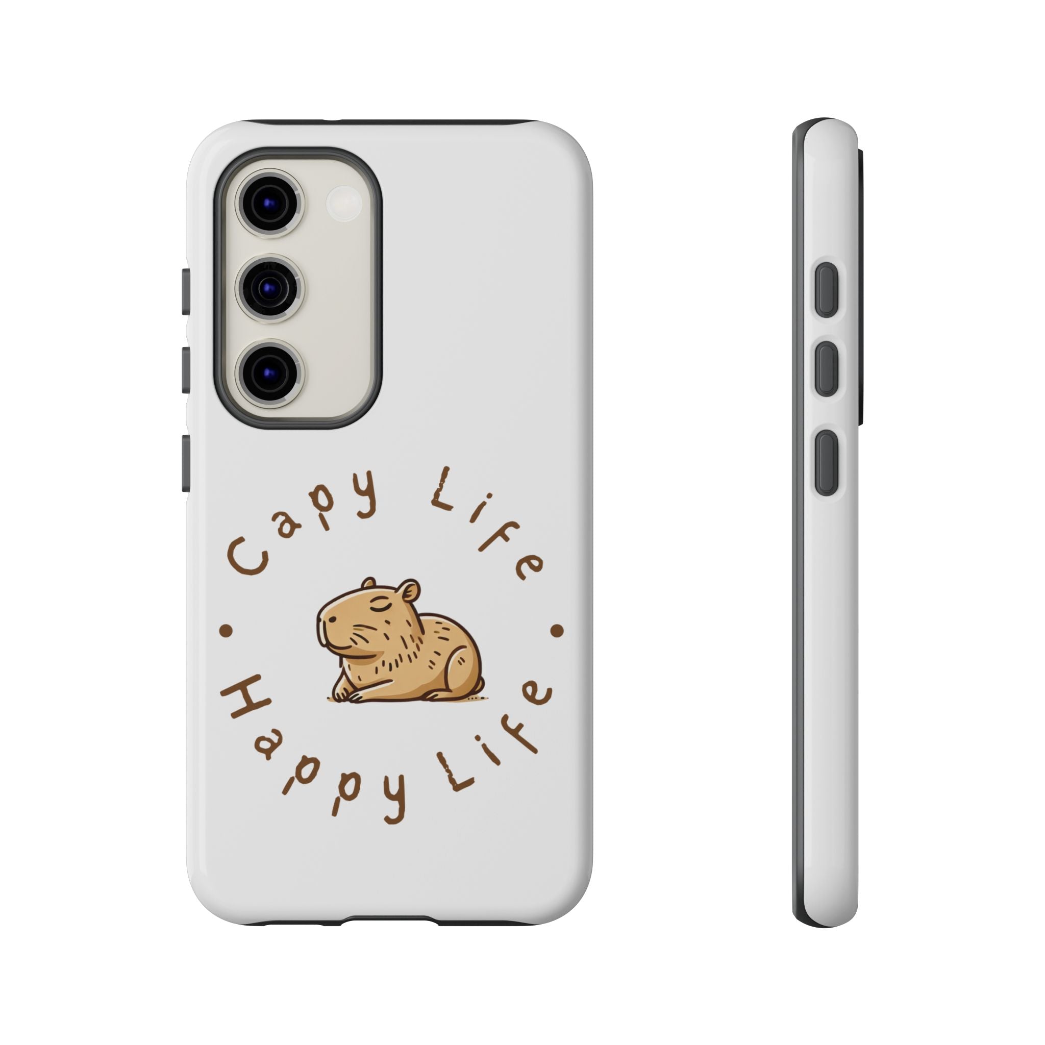 Capy Life Happy Life Signature Logo Phone Case