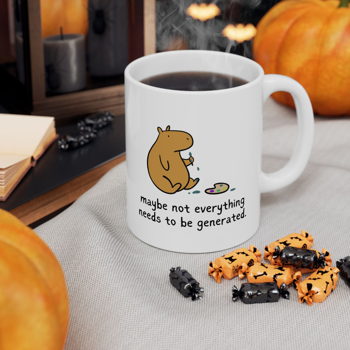 Maybe Not Everything Needs to Be Generated Capybara Mug