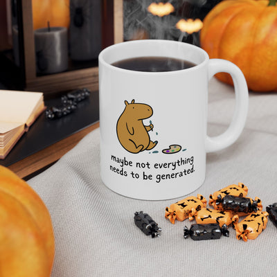 Maybe Not Everything Needs to Be Generated Capybara Mug