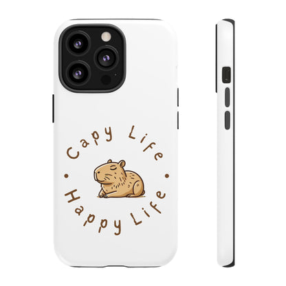 Capy Life Happy Life Signature Logo Phone Case