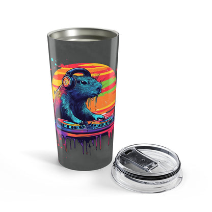 DJ Capybara Tumbler – Funny Festival Capybara Cup for Music Lovers