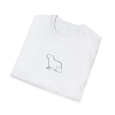 Minimalist Capybara Shirt – Mom & Baby Walk Tee