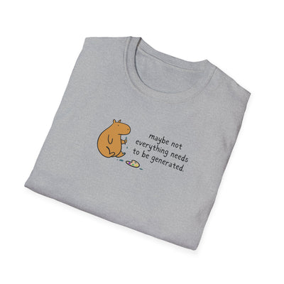 Maybe Not Everything Needs to Be Generated Capybara Softstyle Tee