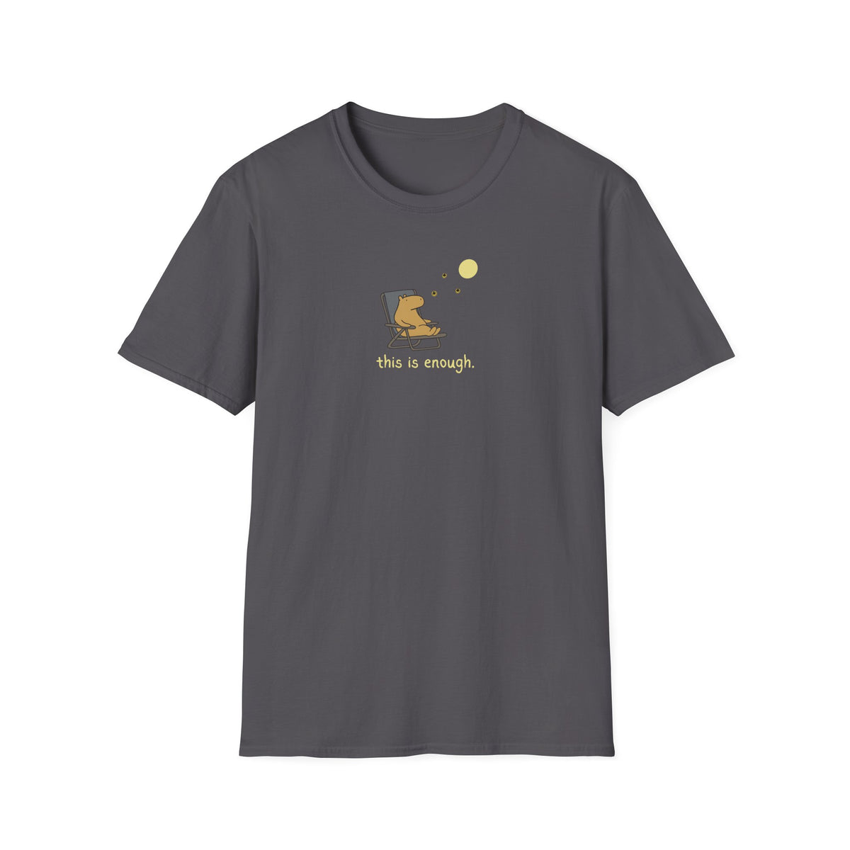 “This Is Enough” Capybara Moonlight Softstyle Tee