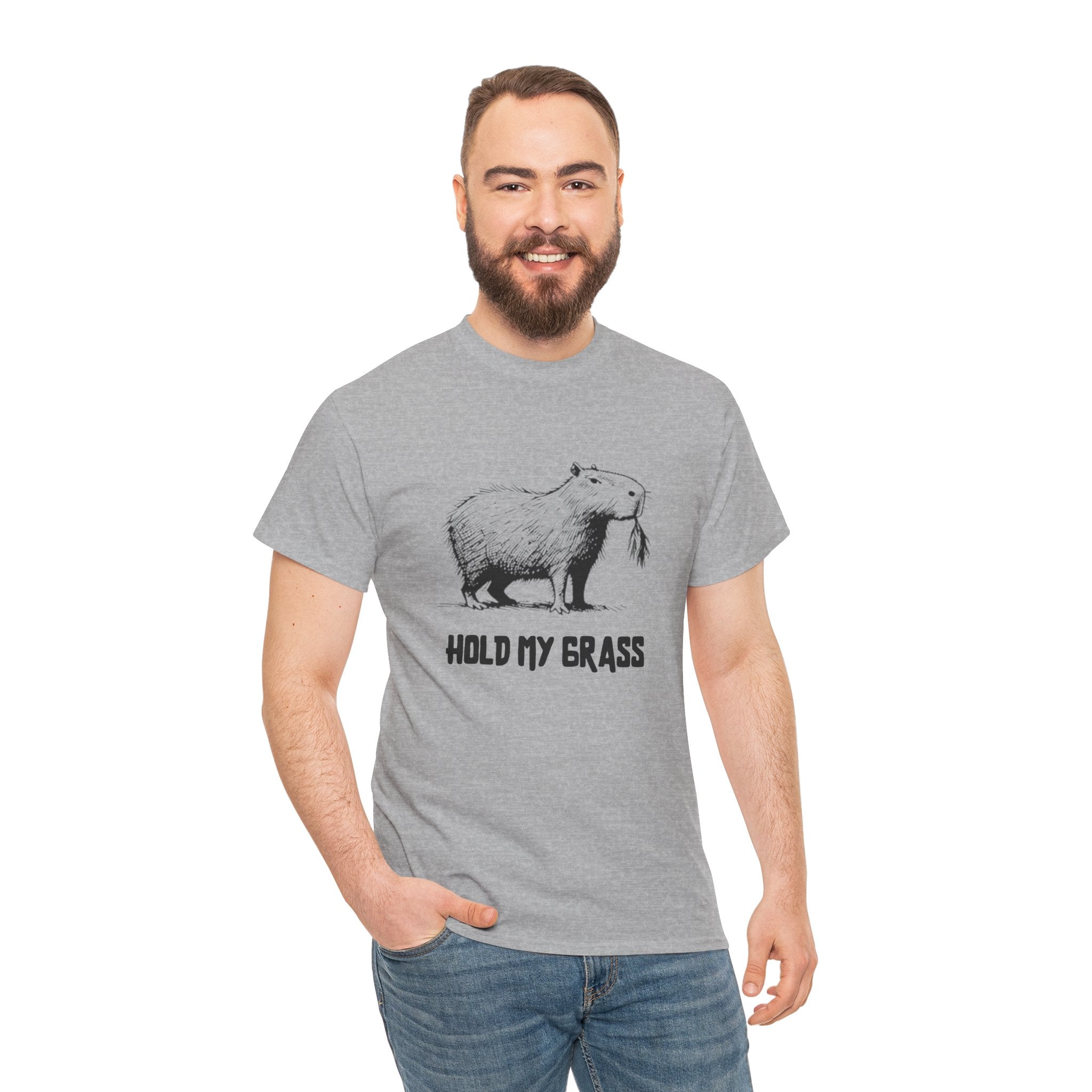 Hold My Grass T-Shirt | Funny Chill Graphic Heavy Cotton Tee
