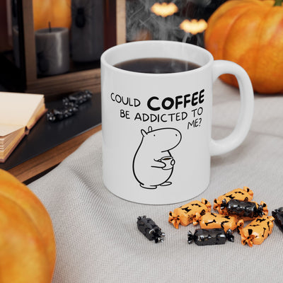 Could Coffee Be Addicted to Me? | Funny Capybara Coffee Mug