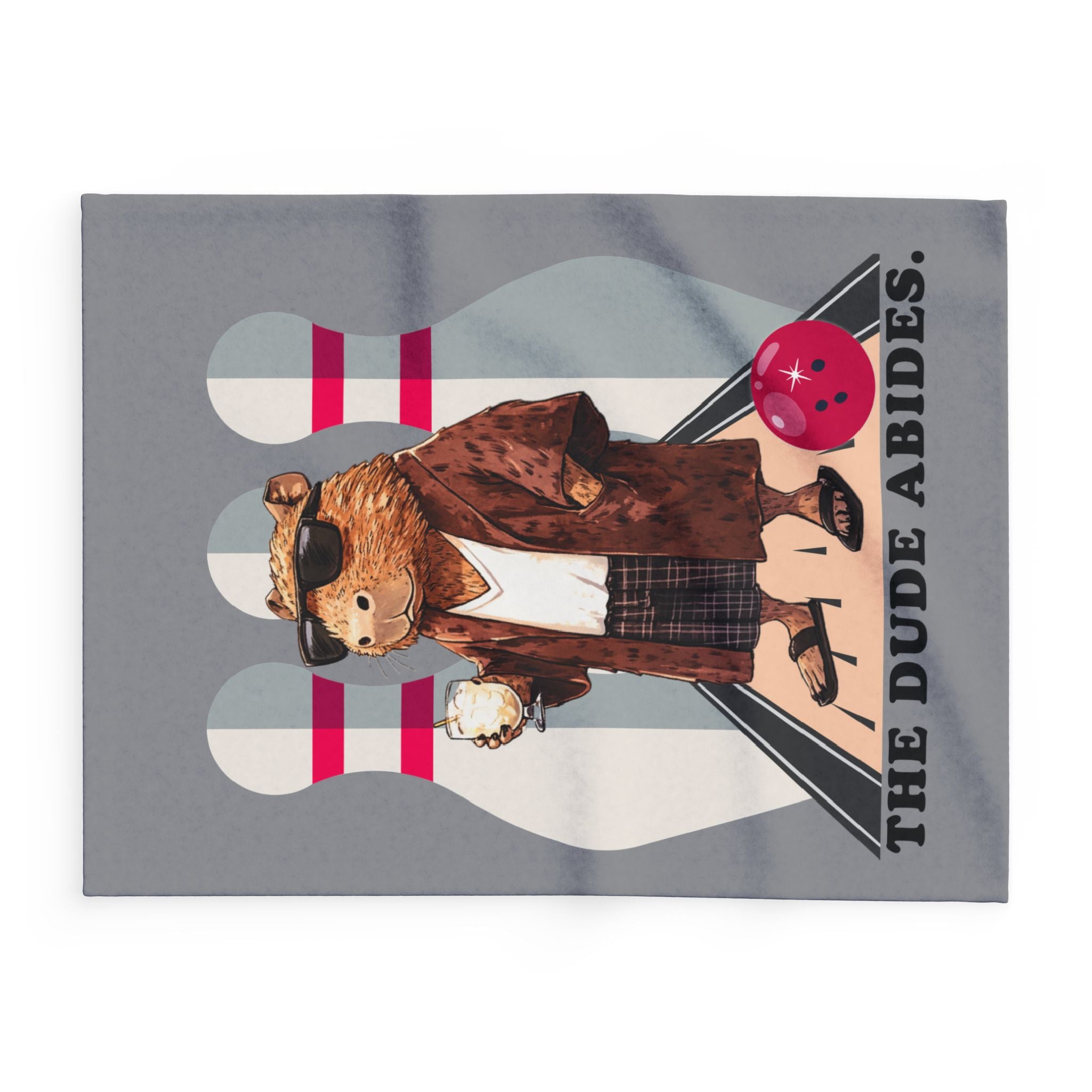 The Dude Abides, The Big Lebowski Parody Capybara Fleece Blanket