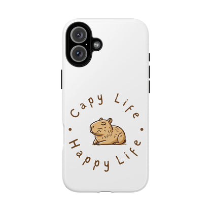 Capy Life Happy Life Signature Logo Phone Case