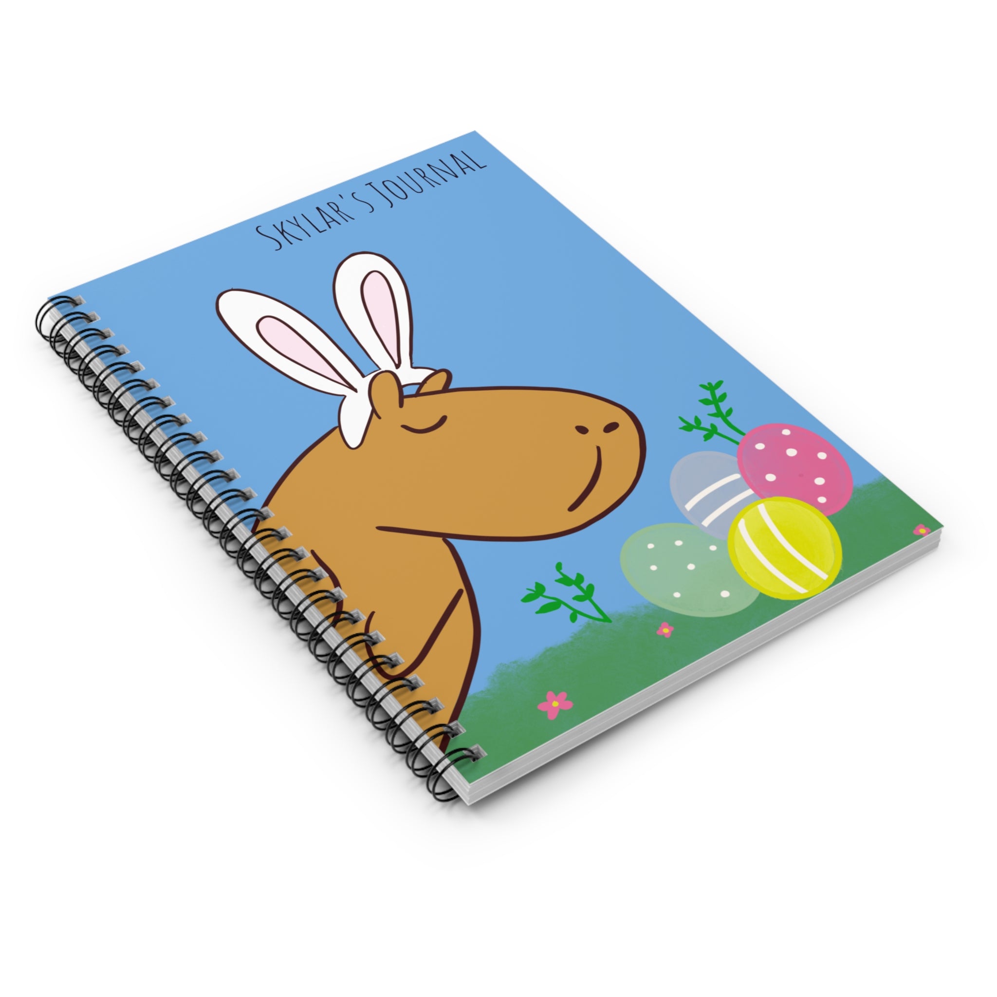 Personalized Easter Bunny Journal for Kids – Cute Spring Notebook, Easter Basket Gift, Custom Name Journal