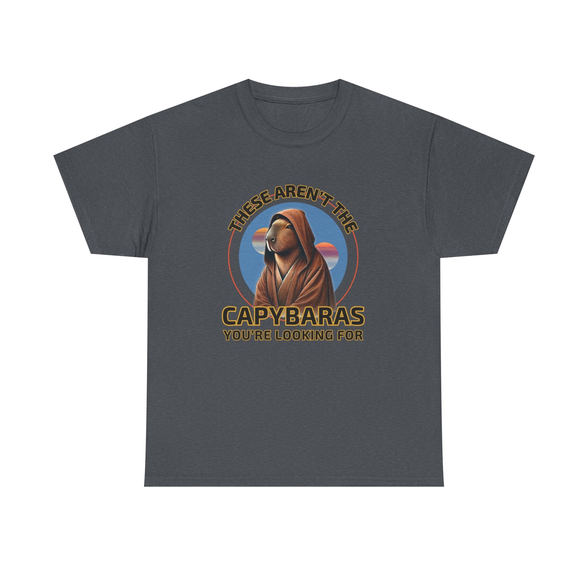 Star Paws Tatoooine Suns Shirt – These Aren’t the Capybaras You’re Looking For – Obi-Wan Capybara – Funny Nerd Gift - Unisex Adult Tee