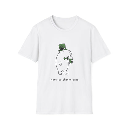 Capybara St Patricks Day t-shirt design - detail view