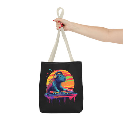 DJ Capybara Tote Bag | Festival Tote, Music Lover Gift, Chill Vibes Accessory
