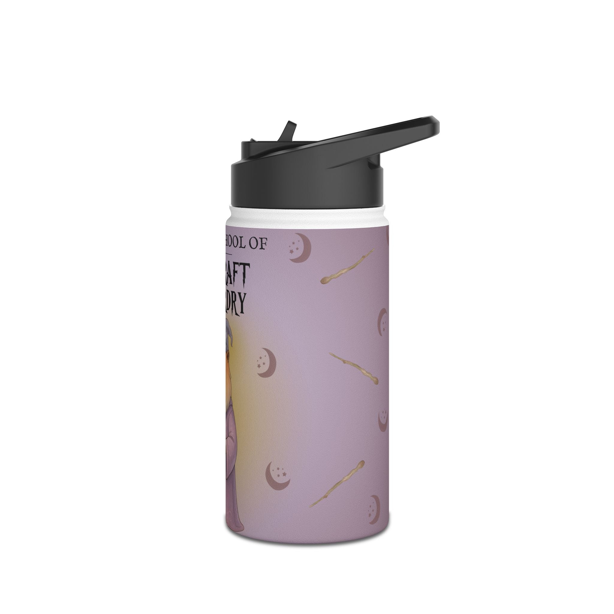Wizard Magic Lover Kids Water Bottle – Professor Chillindore Capybara School of Witchcraft and Wizardry – 12oz Stainless Steel Bottle – Back to School or Birthday Gift - Matching Lunchbox