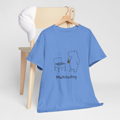 Multitasking BBQ – Funny Capybara Grilling Heavy Tee