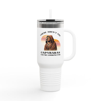 Funny Insulated Travel Mug, 40oz | Unique Gift for Coffee Lovers, Capybara Design, Travel Cup for Home, Work, Eco-Friendly Mug