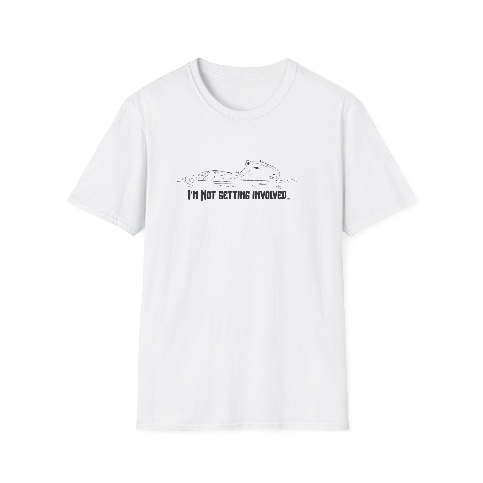 "I'm not getting involved" Capybara No Drama Softstyle Adult Tee