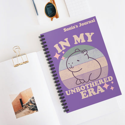In My Unbothered Era Personalized Notebook | Pastel Kawaii Aesthetic Journal by Capy Life