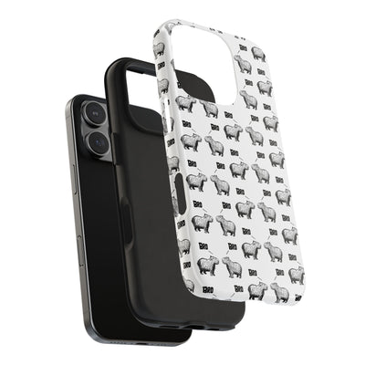 “Bro, Bro" Patterned Funny Capybara Phone Case