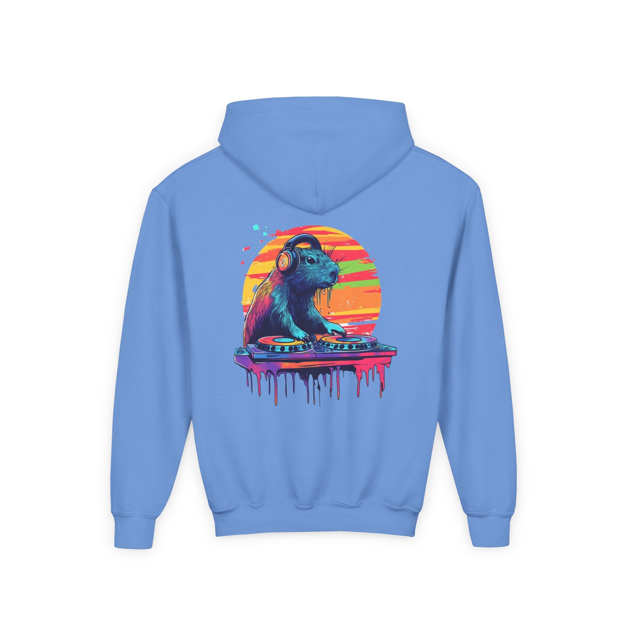DJ Capybara Kids Hoodie | Music Lover Sweatshirt, Festival Vibes for Kids