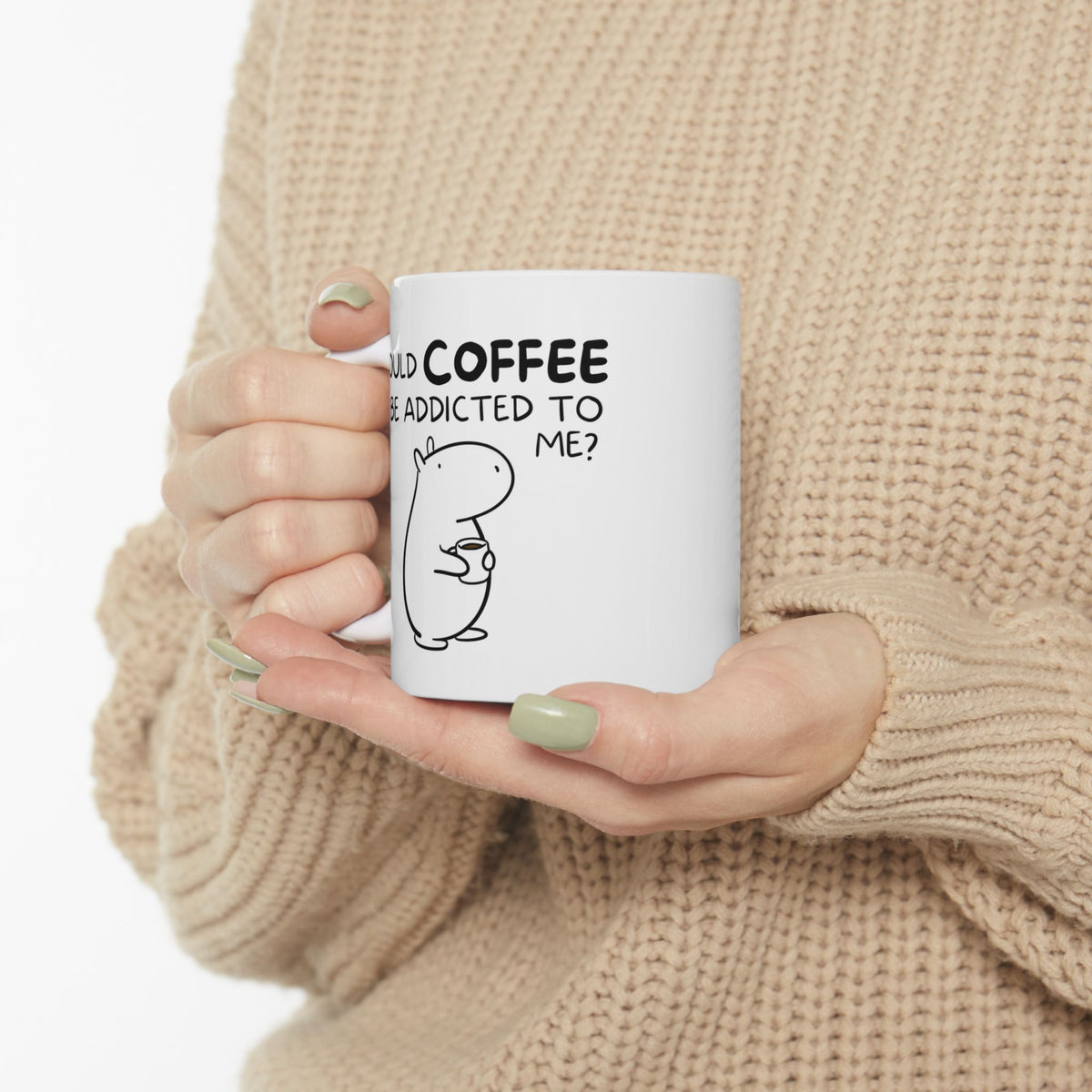 Could Coffee Be Addicted to Me? | Funny Capybara Coffee Mug
