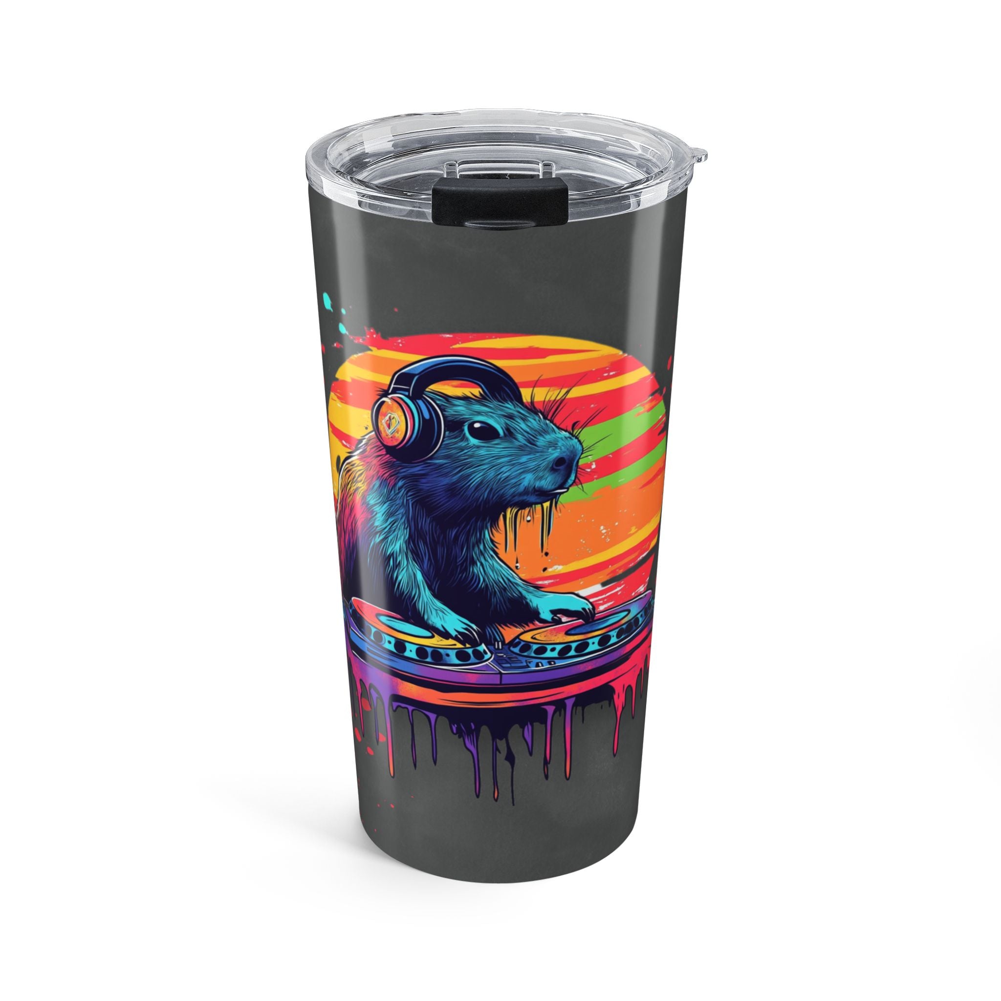 DJ Capybara Tumbler – Funny Festival Capybara Cup for Music Lovers