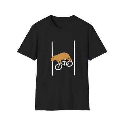 Capybara Bike Lane Softstyle Adult Tee