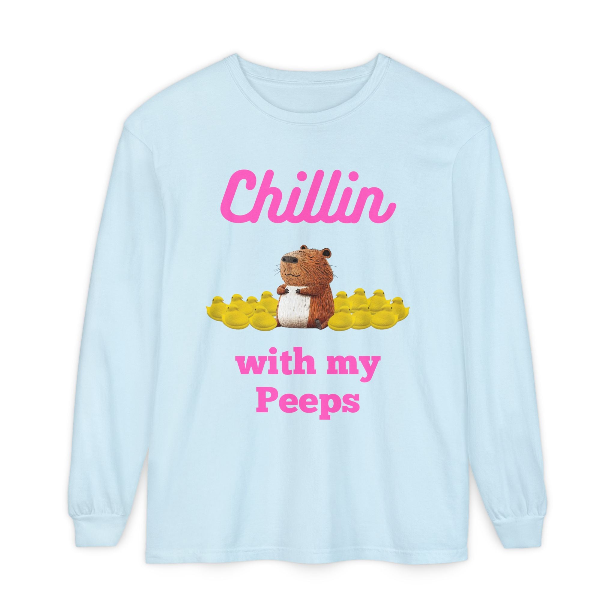 Chillin with My Peeps Marshemellows - Unisex Long Sleeve T-Shirt (ADULTS)