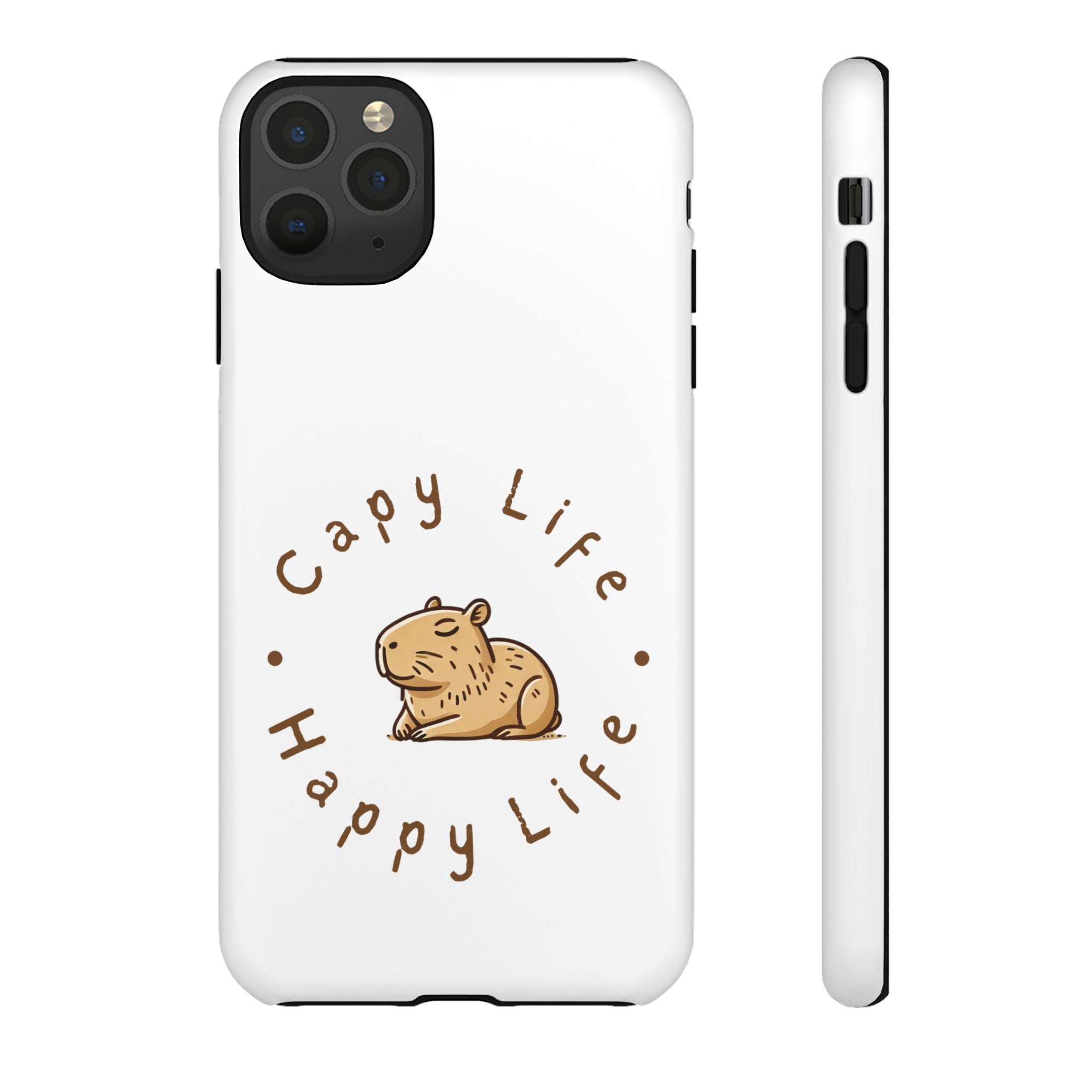 Capy Life Happy Life Signature Logo Phone Case