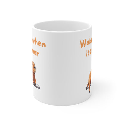 Wake Me When It's Summer - Fun Accent Coffee Mug