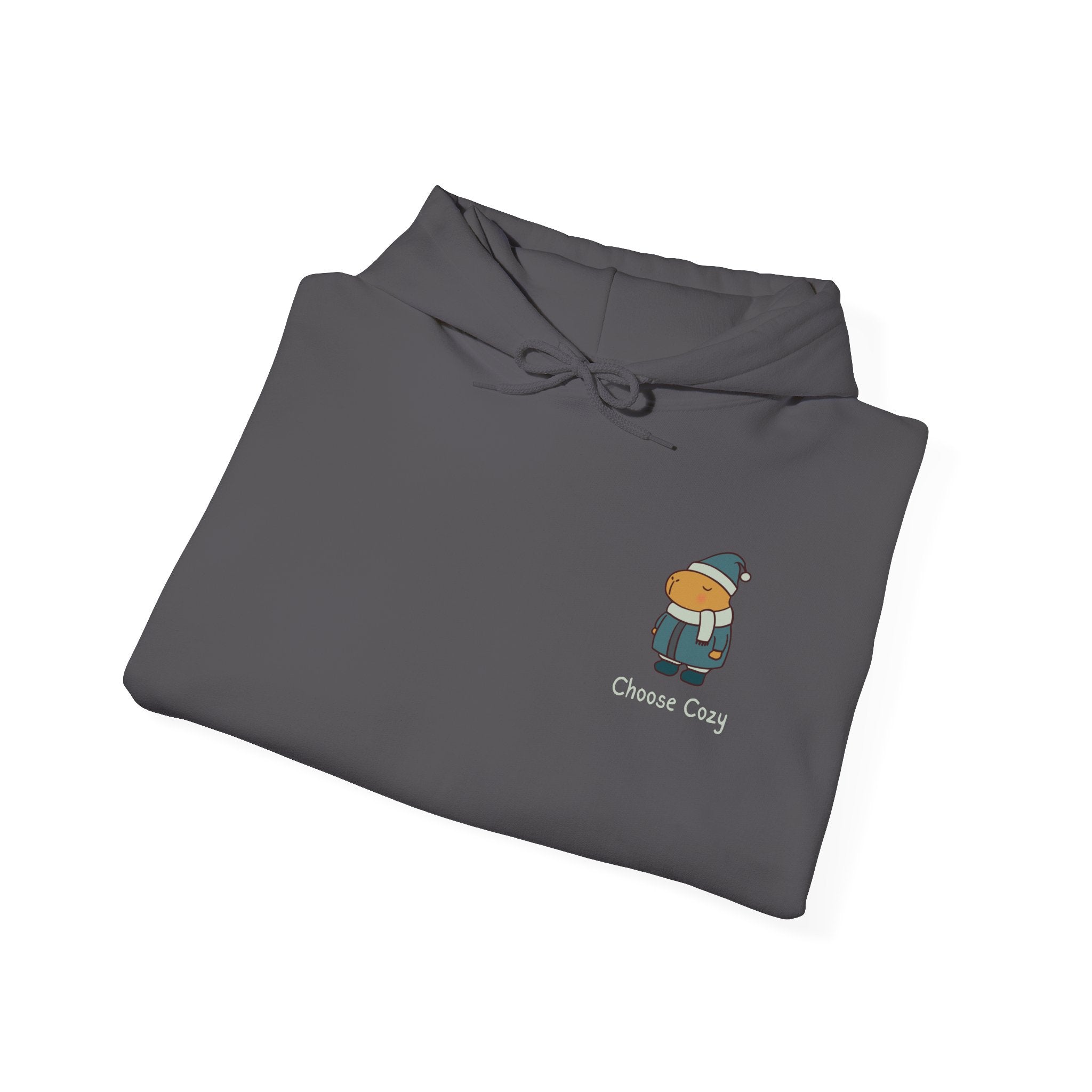 Choose Cozy Adult Capybara Hoodie – Minimal Winter Hoodie
