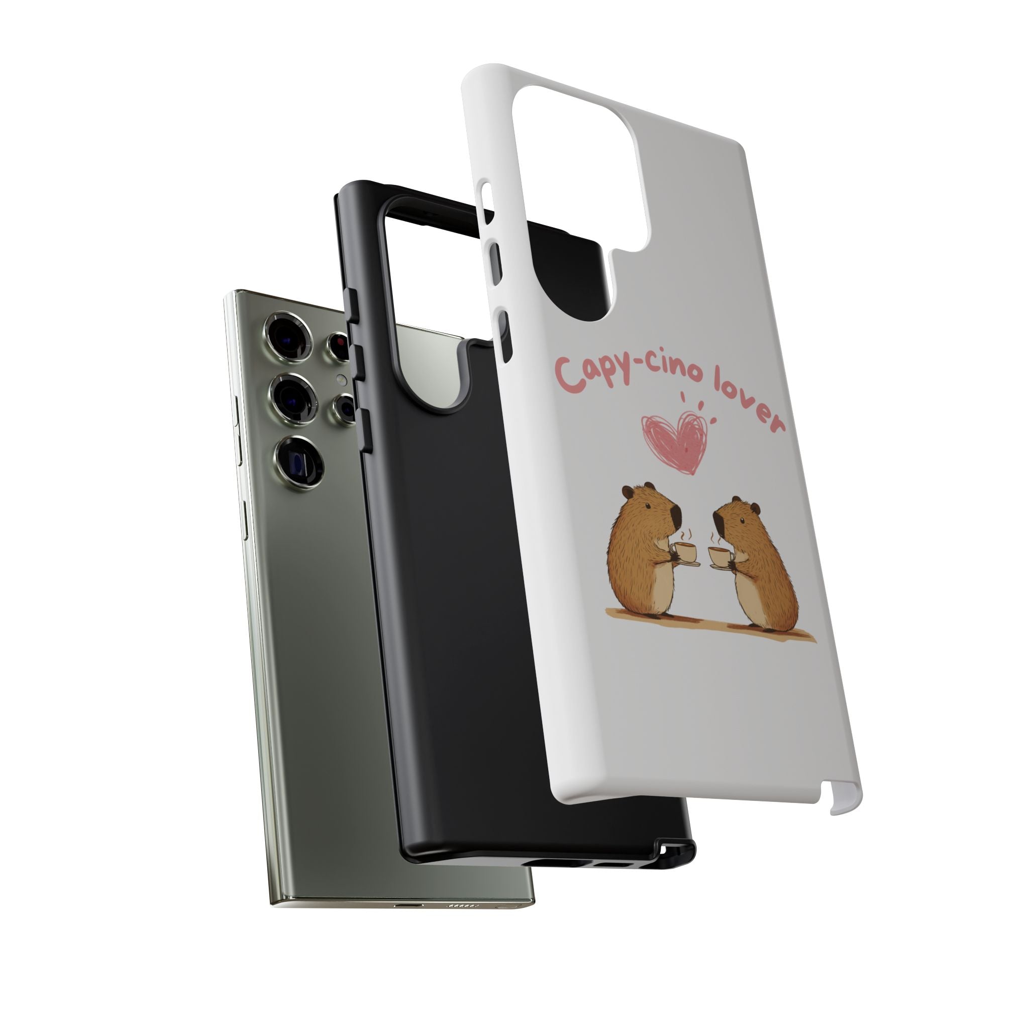 Cute Capybara Phone Case  (Capy-cino Lover Series)