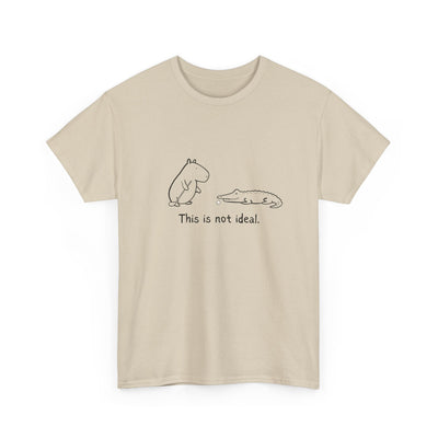 “This Is Not Ideal” Capybara Funny Golf T-Shirt –  Heavy Tee