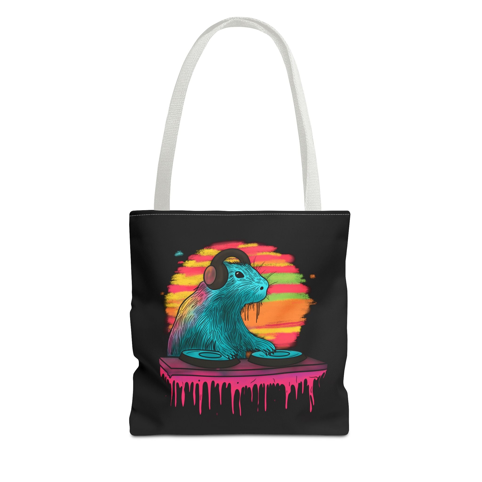 DJ Capybara Music Lover Canvas Tote Bag
