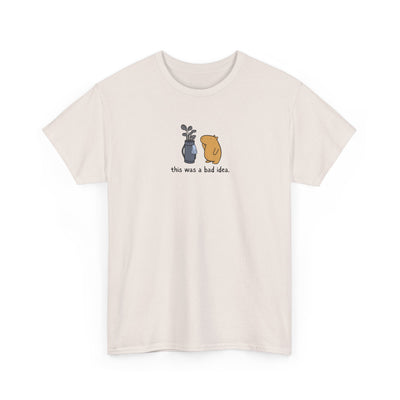 This was a bad Idea Funny Capybara Golf Heavy Tee