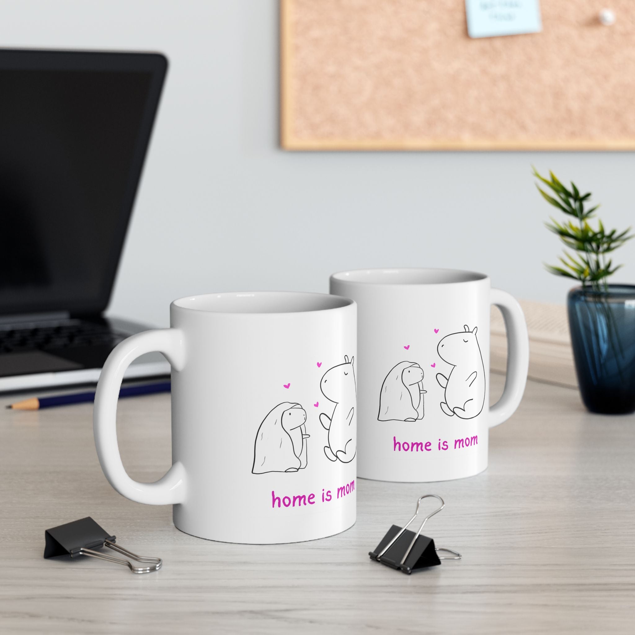 Home is Mom Mug – Cute Capybara Mother’s Day Gift for Mom