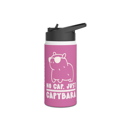 Personalized No Cap Just Capybara Kawaii Kids Water Bottle