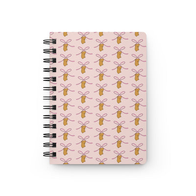Cute Capybara Notebook – Pink Bow Pattern Journal