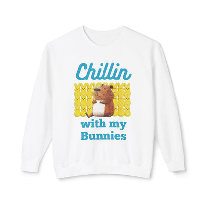 Chillin with my Bunnies - Unisex Lightweight Crewneck Sweatshirt (ADULT)