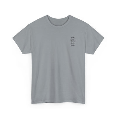 "Abide" Left Logo Capybara Dude Heavy Tee