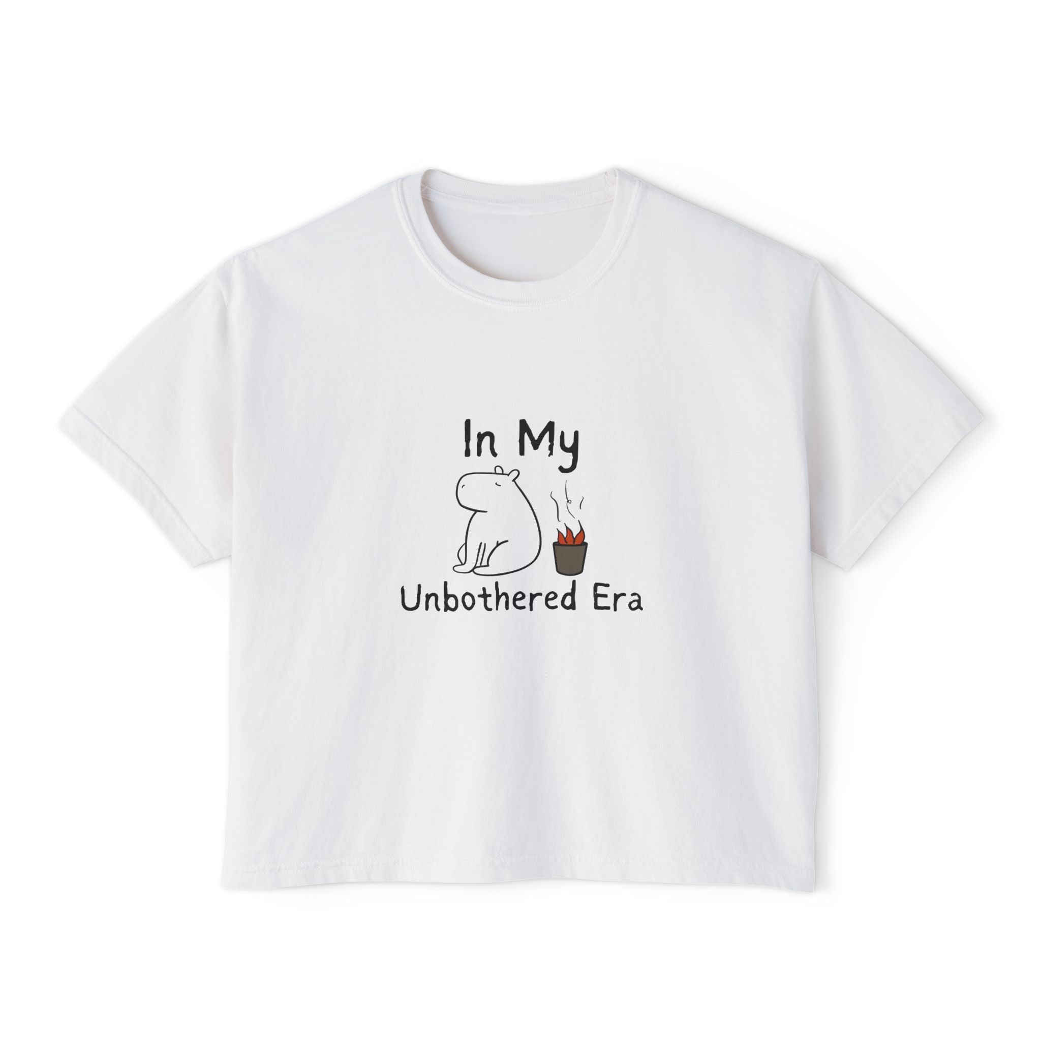 "In My Unbothered Era" Capybara - Women's Boxy Tee Shirt