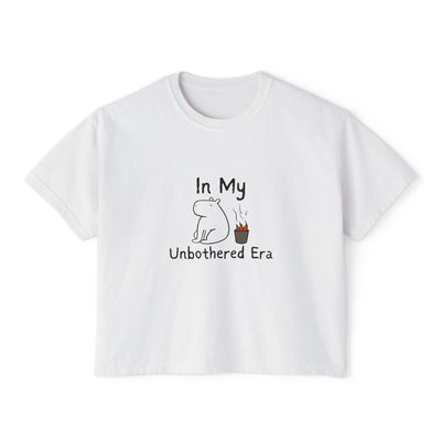 "In My Unbothered Era" Capybara - Women's Boxy Tee Shirt