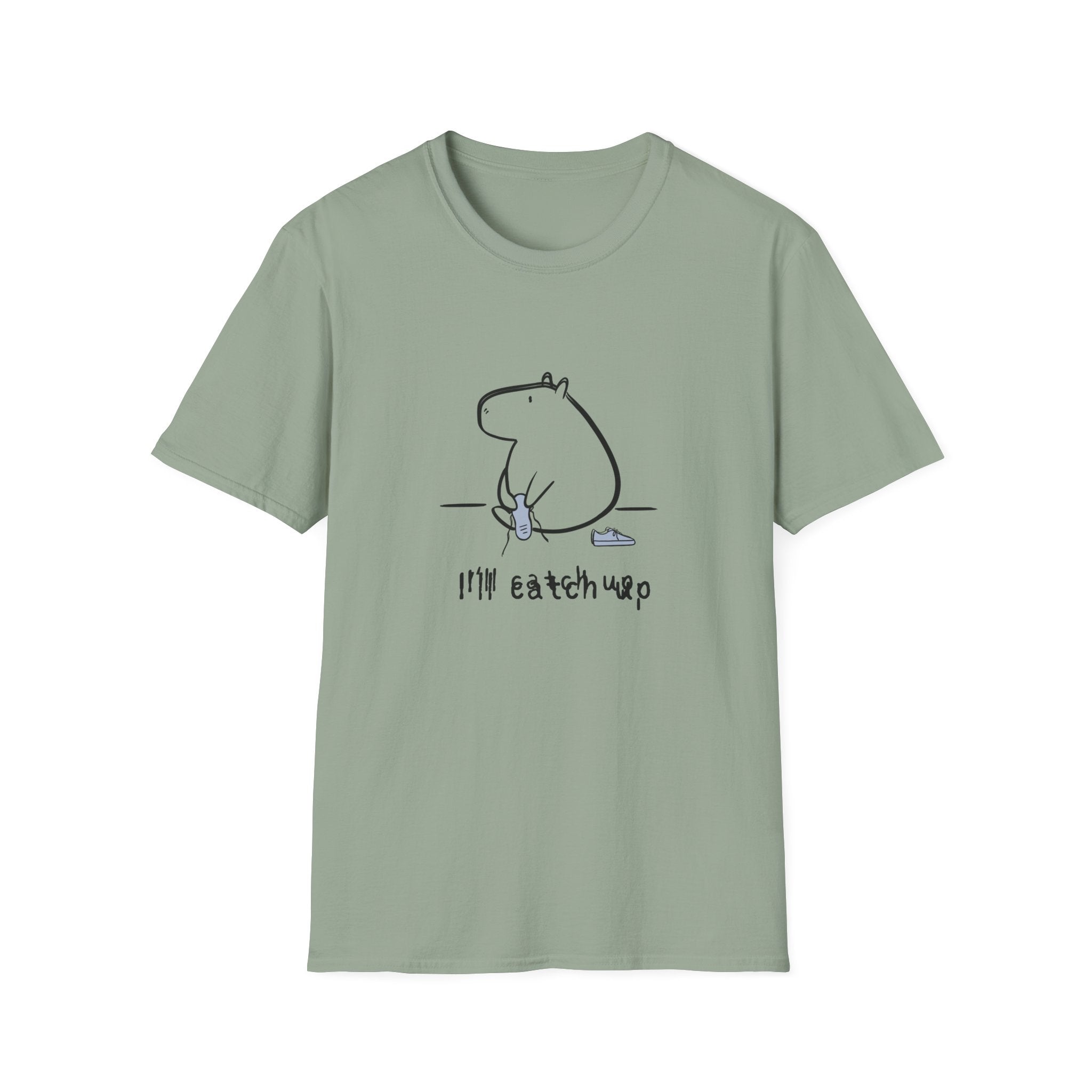 “I’ll Catch Up” Shirt –Funny Capybara Softstyle Tee
