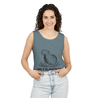 "This Is Me Unbothered" Funny Capybara Premium Comfort Colors Tank