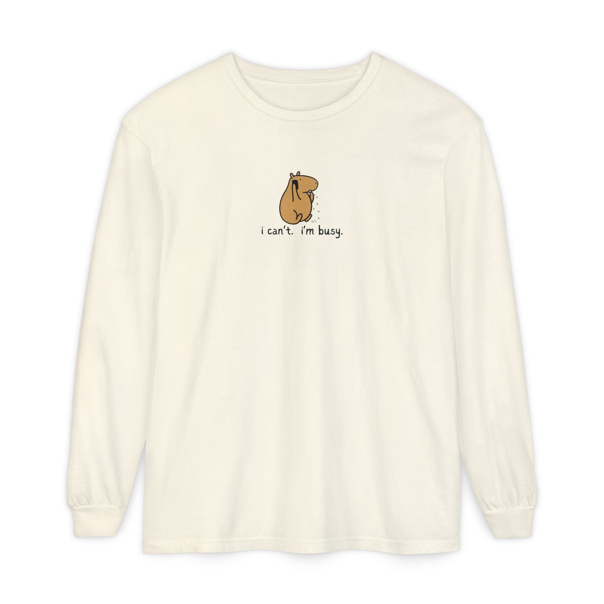 I'm Busy Capybara Long Sleeve Tee