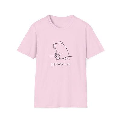“I’ll Catch Up” Shirt  – Funny Capybara Softstyle Tee