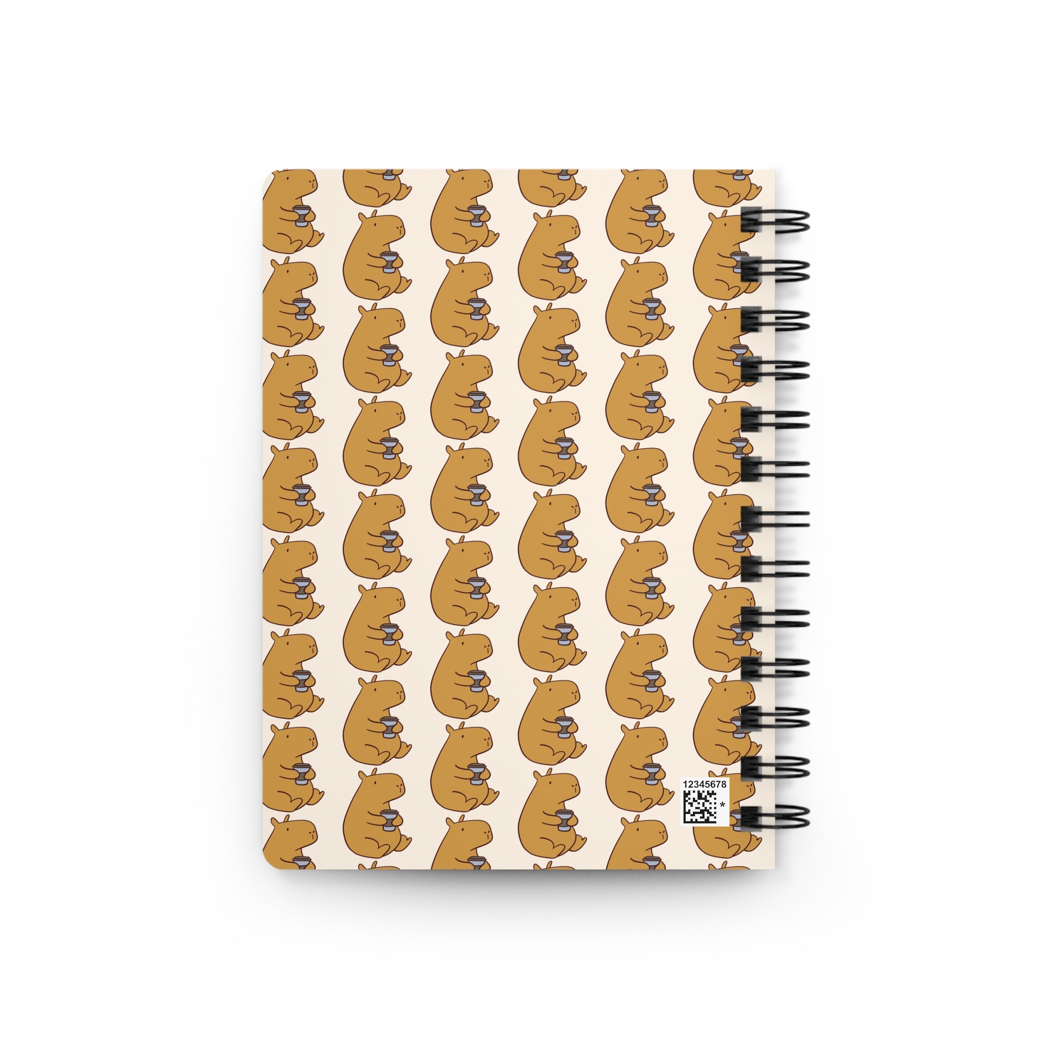 Capybara Coffee Addict Spiral Journal