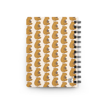 Capybara Coffee Addict Spiral Journal