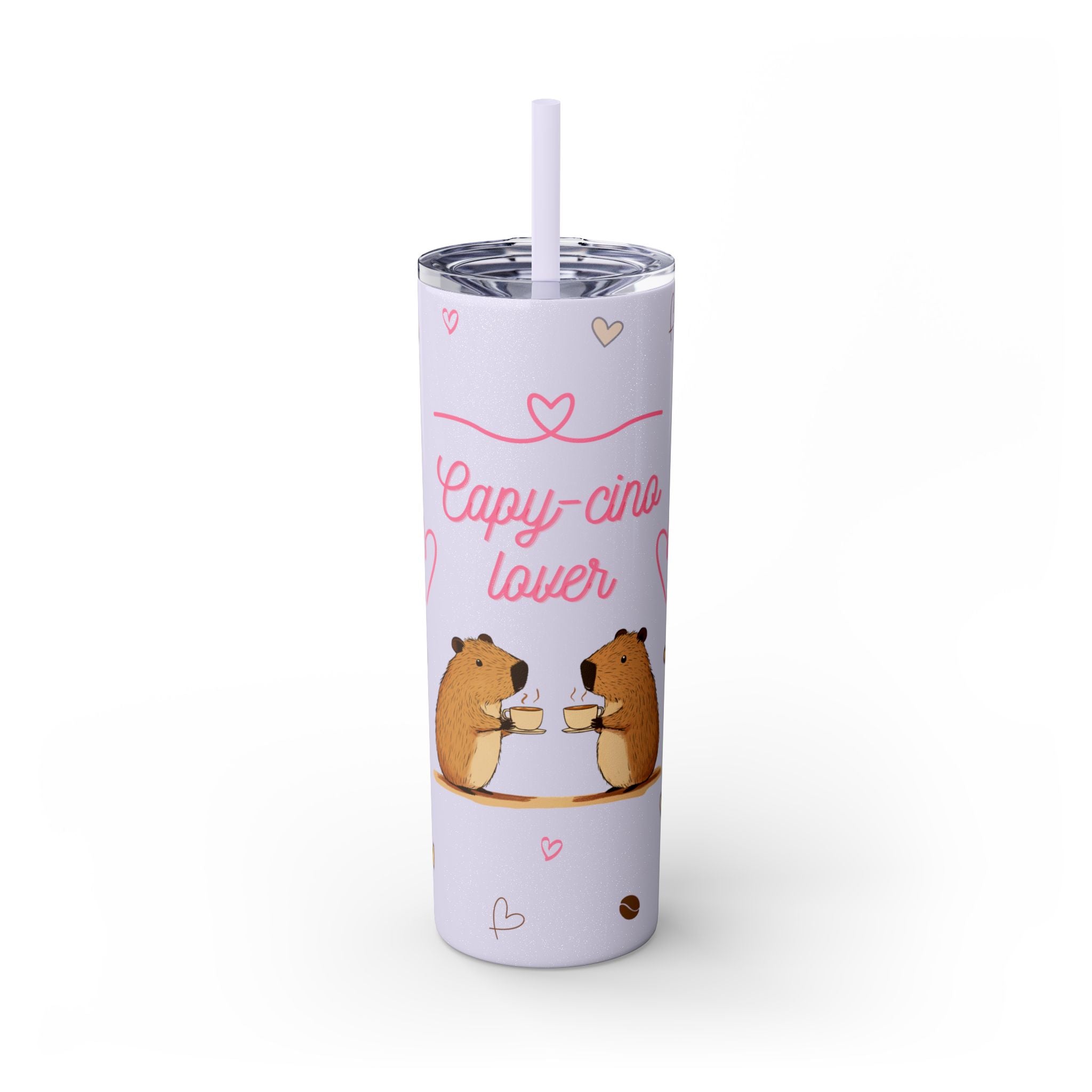 Capycino Lover Travel Mug – Capybara Coffee Skinny Tumbler