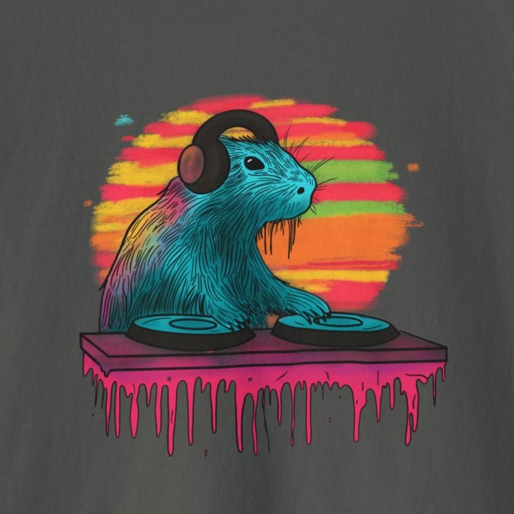 DJ Capybara Double Turntable - Women's Boxy Shirt